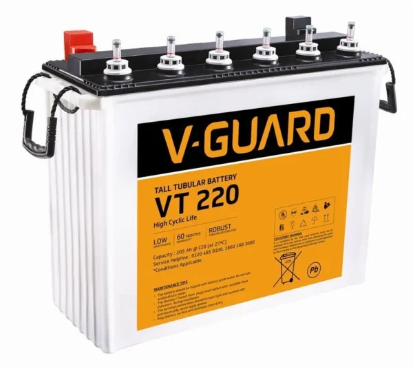 V-Guard VT220 205AH Tubular Inverter Battery